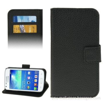 Litchi Texture Flip Wallet Leather Cover Case for Samsung Galaxy Core Plus